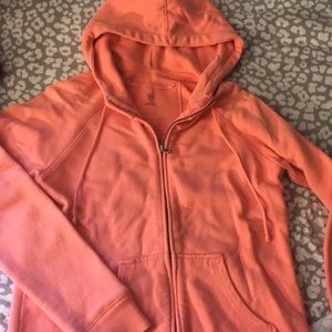 Coral zip up hoodie